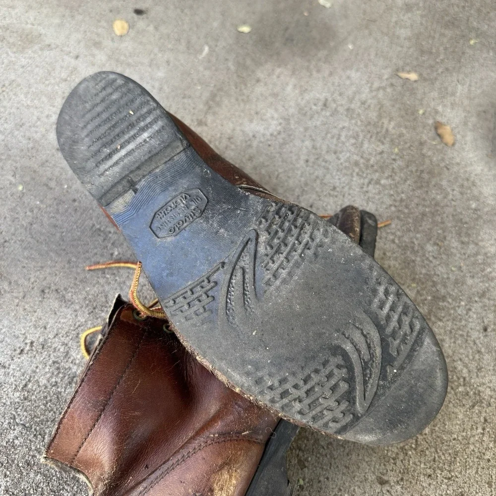 Vintage LL Bean Maine Guide Shoes Leather Moc Toe Made in USA - Size 10 E